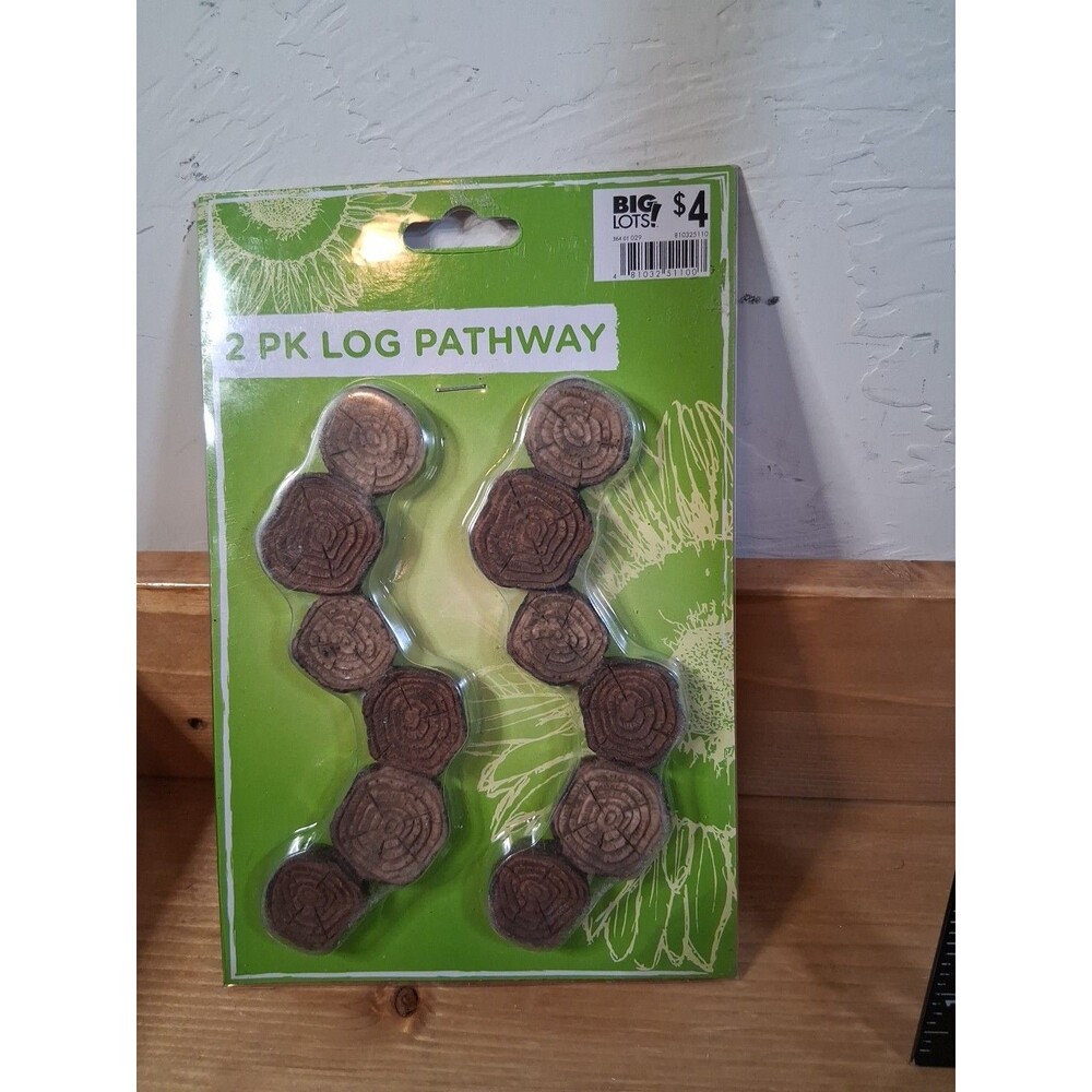 2 PK Log Pathway For Your Gnome/Fairy Garden New! 6" Length